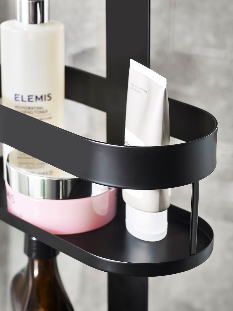 Black shower caddy with wiper 60x25x16cm - British product