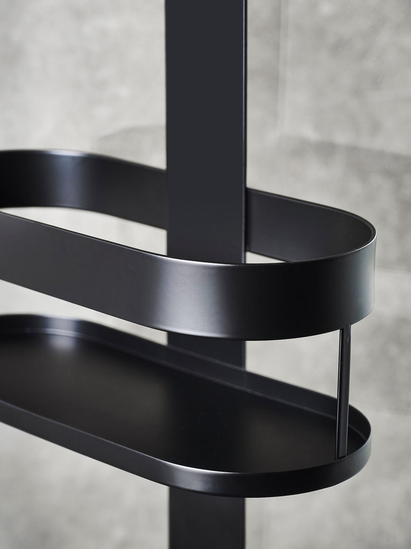 Black shower caddy with wiper 60x25x16cm - British product