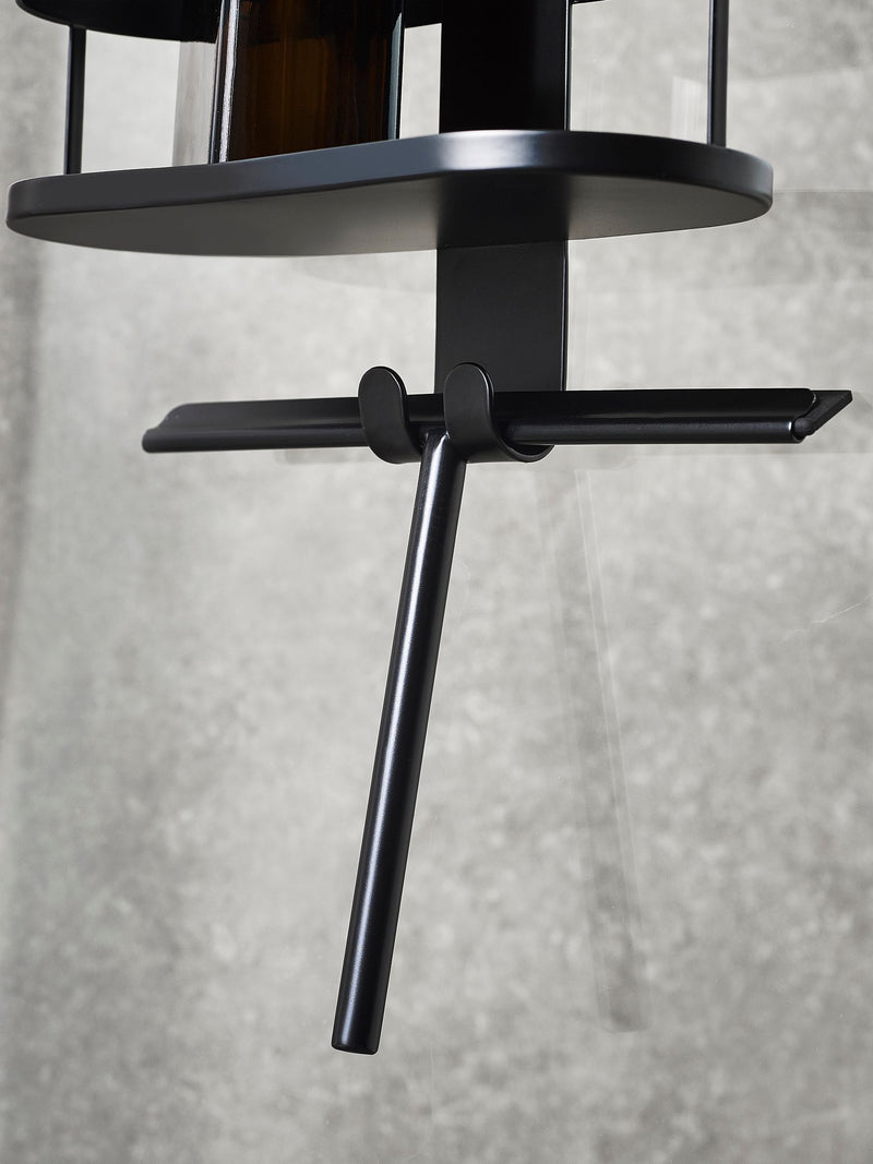 Black shower caddy with wiper 60x25x16cm - British product