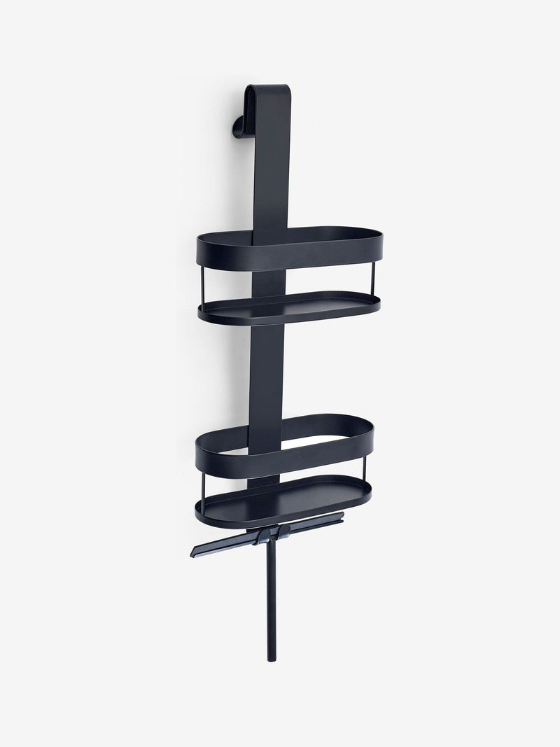 Black shower caddy with wiper 60x25x16cm - British product