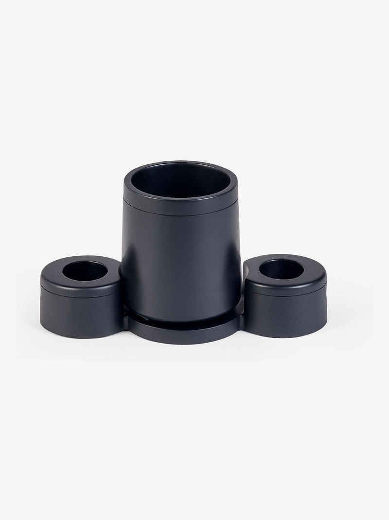 Moderna black electric toothbrush holder and tumbler - British product
