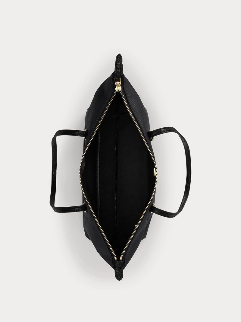 Lauren Ralph Lauren black Keaton nylon medium tote bag - British product