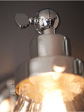 Gallery Home chrome wall light with clear glass shade - British product