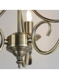 Gallery Home antique brass Banff 3 bulb pendant light, UK version