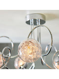 Gallery Home chrome 6 light flush ceiling light (British brand)