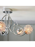 Gallery Home chrome 6 light flush ceiling light (British brand)