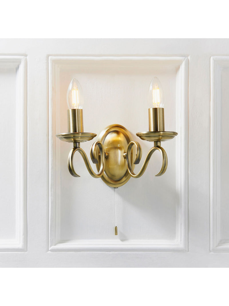 Gallery Home Banff wall light antique brass, UK version