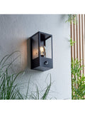 Gallery Home black Javier PIR outdoor wall light, UK version