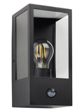 Gallery Home black Javier PIR outdoor wall light, UK version