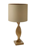 Gallery Home Brooks wooden table lamp with linen shade, UK version