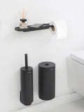 Brabantia grey toilet roll holder with shelf - British product