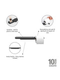 Brabantia grey toilet roll holder with shelf - British product