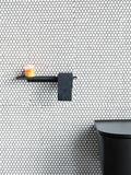 Brabantia grey toilet roll holder with shelf - British product