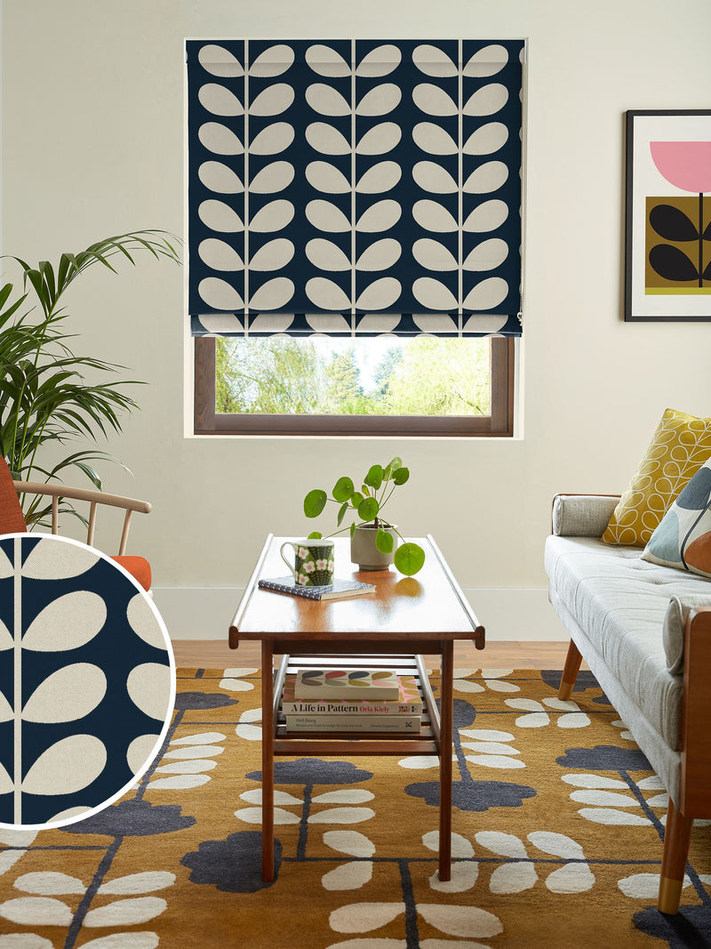 Orla Kiely Jumbo Solid Stem Roman blinds made to measure, UK version
