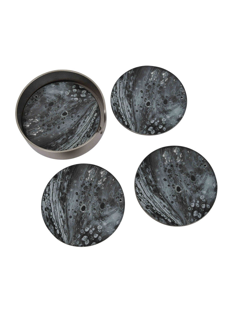 Libra Interiors monochrome swirl coasters set of 4 (British brand)