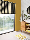 Orla Kiely black solid stem roller blind (British brand)