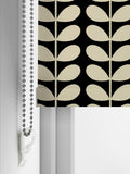Orla Kiely black solid stem roller blind (British brand)