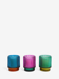 Dark orchid and patchouli peacock scented candle set of 3 - British product