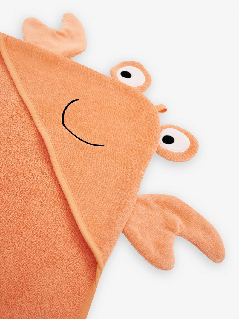 JoJo Maman Bébé personalised crab hooded towel 75x75cm, UK version
