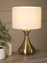 Next Searchlight Antique Brass Lucerne Touch Table Lamp- Buy online at McGrocer
