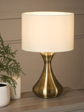 Searchlight antique brass touch table lamp 40cm - British product