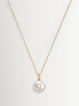 Next COACH Gold Tone Signature Coin Pearl Pendant Necklace- Buy online at McGrocer