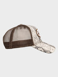 Von Dutch animal logo trucker hat with snake print, UK version