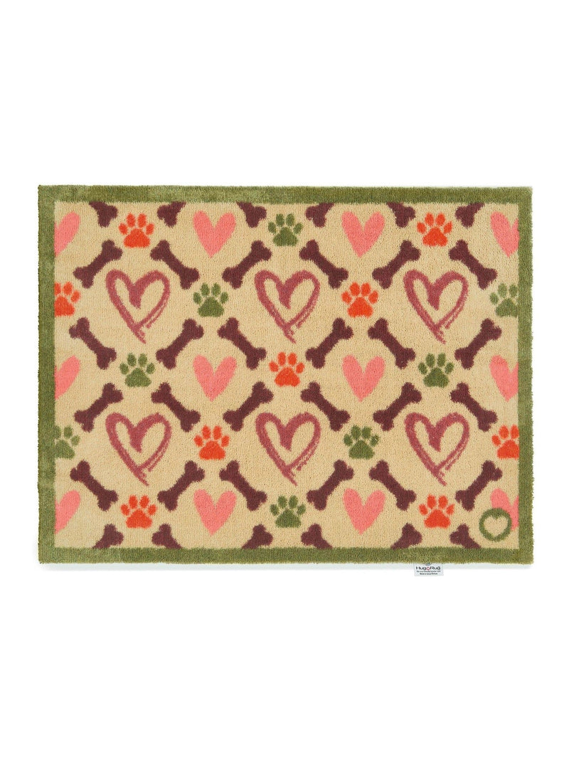 Hug Rug Hearts and Bones doormat 65x85cm, imported from the UK
