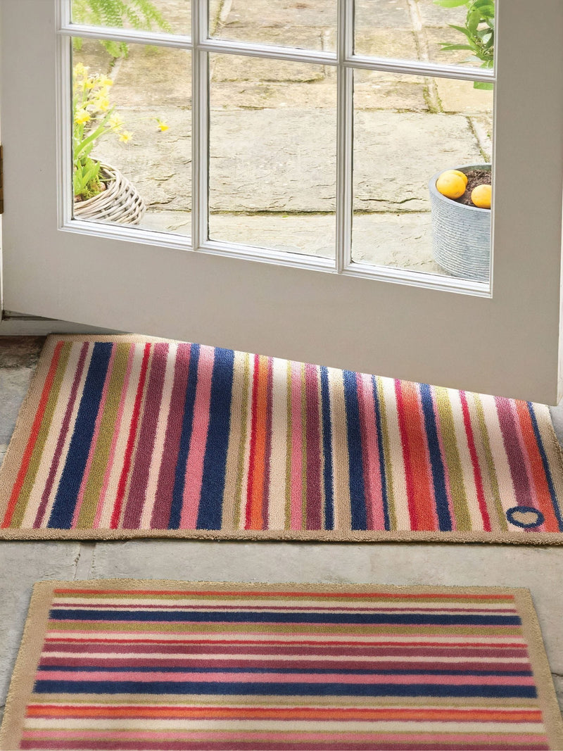 Hug Rug doormat Multi Sunset Stripe 65x85cm (British brand)