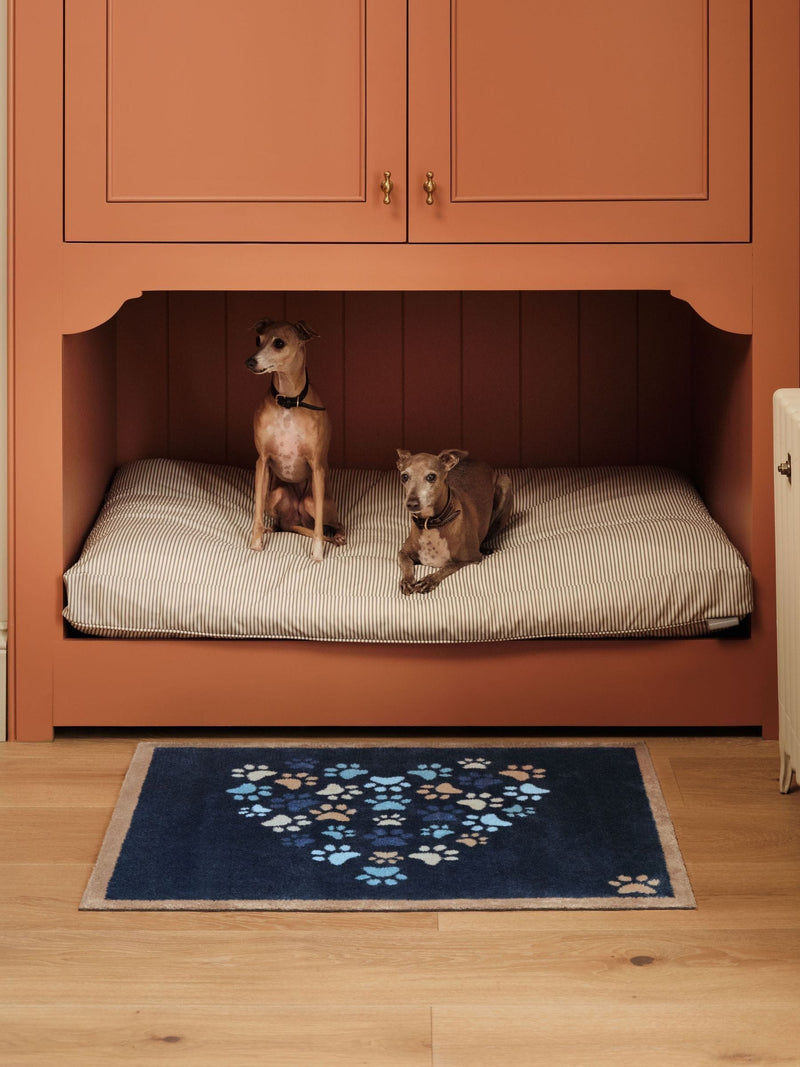 Hug Rug Blue Paws For Love doormat 65x85 cm, UK version