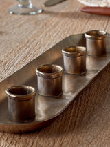Next Nkuku Amita Antique Brass Long Candle Holder- Buy online at McGrocer