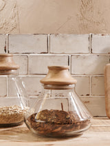 Next Nkuku Clear Deeka Glass Storage Jar 20cm- Buy online at McGrocer