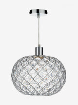 Next Dar Lighting Polished Chrome Juantita Easy Fit Pendant Ceiling Light- Buy online at McGrocer