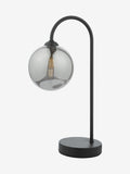 Dar Lighting Eisse touch table lamp smoked glass matt black - British product