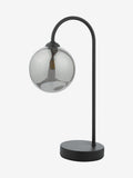 Dar Lighting Eisse touch table lamp smoked glass matt black - British product