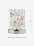 Dar Lighting Elf white glass touch table lamp H13cm, imported from the UK