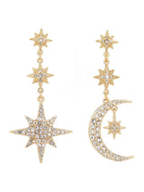 Next Mood Gold Tone Mix And Match Stars And Moon Drop Earrings- Buy online at McGrocer