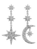 Jon Richard stars and moon drop earrings, imported from the UK