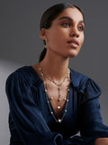 Mood gold tone multi coloured celestial Y necklace, imported from the UK