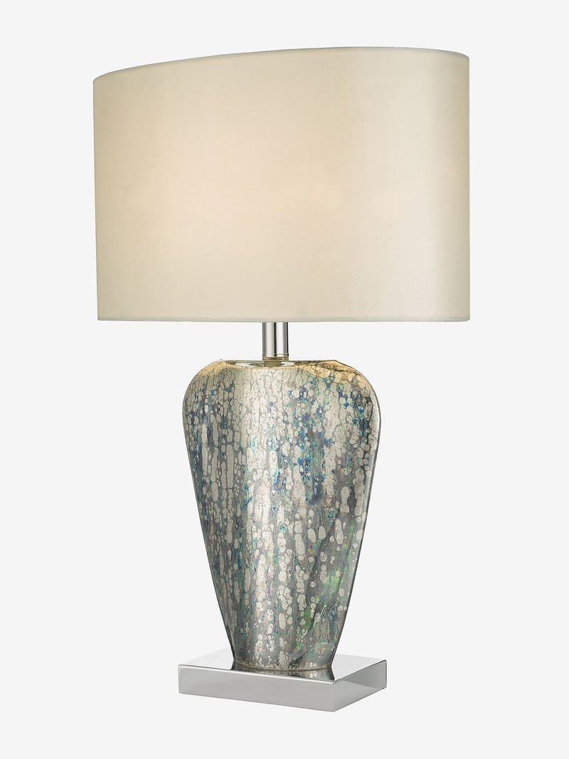 Dar Lighting silver mercury glass table lamp (British brand)