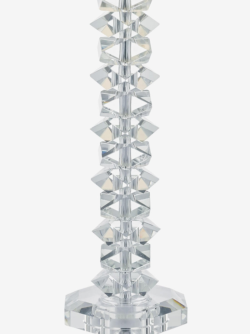 Dar Lighting polished chrome crystal table lamp 57cm, UK version