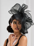 Jon Richard Black Large Hat Fascinator, UK version