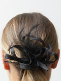 Jon Richard black small fascinator with hair clip, UK version