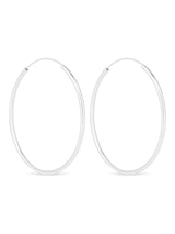 Simply Silver Sterling Silver 925 Large 50mm Hoop Earrings