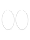 Simply Silver Sterling Silver 925 Large 50mm Hoop Earrings