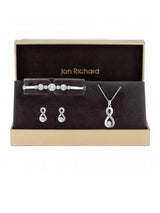 Next Jon Richard Crystal Infinity Jewellery Set Silver Tone Gift Box- Buy online at McGrocer