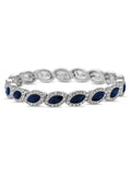 Jon Richard white silver tone crystal navette stretch bracelet 180mm, UK version