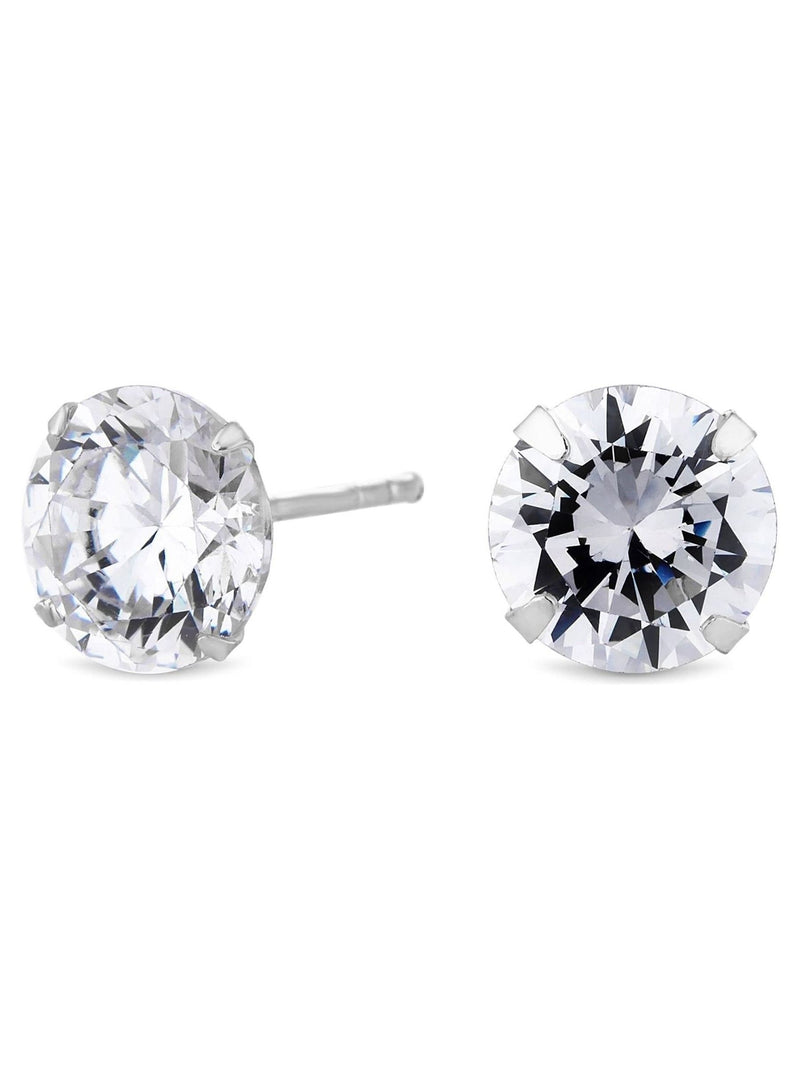 Simply Silver Sterling Sølv 925 Cubic Zirconia Øredobber med stift