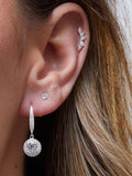 Simply Silver Clara drop earrings sterling silver cubic zirconia (British brand)