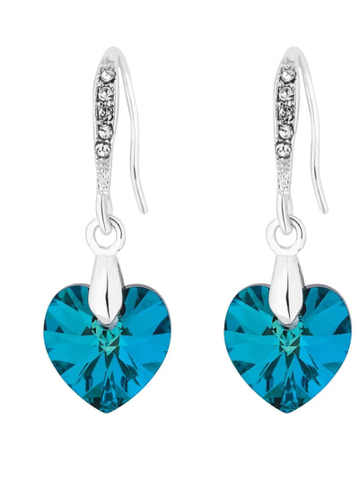 Next Jon Richard Blue Heart Drop Earrings- Buy online at McGrocer